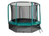 Trampolina Ogrodowa Jumpi 374cm/12FT Maxy Comfort Zielona Z Wewnętrzną Siatką