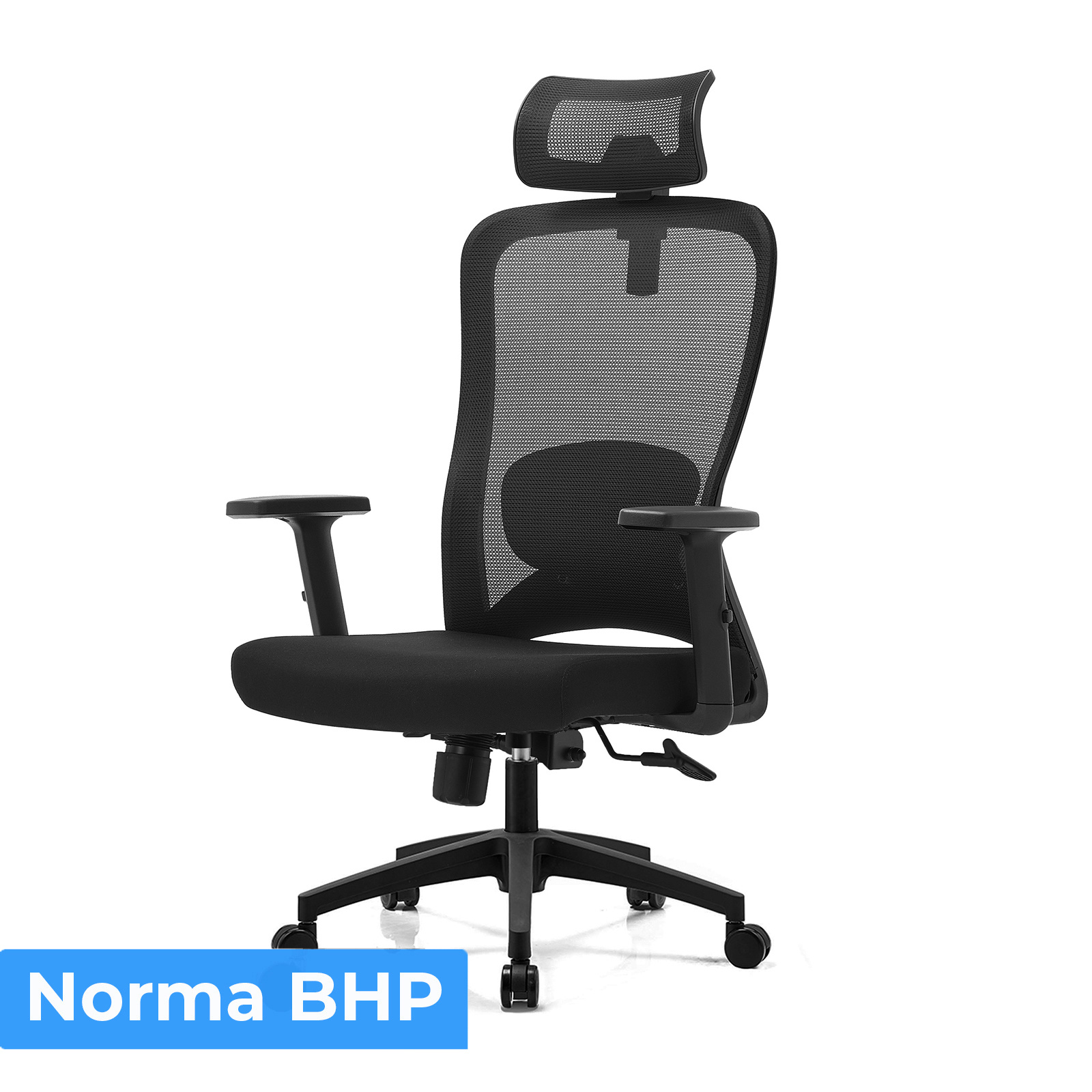 Fotel biurowy ANGEL grOm – czarny, siatka + tkanina