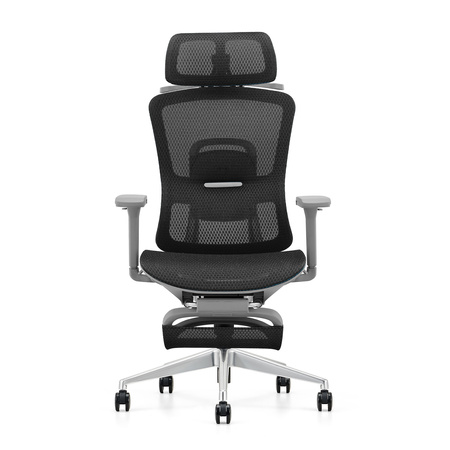 Fotel ergonomiczny ANGEL biurowy obrotowy Homer Czarno-Szary