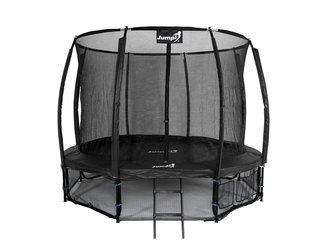 Trampolina Ogrodowa Jumpi 312cm/10FT Maxy Comfort Plus Czarna Z Wewnętrzną Siatką