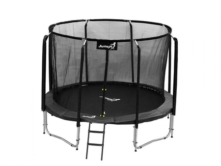 Trampolina Ogrodowa 244 cm / 8 FT Maxy Comfort Czarna Z Wewnętrzną Siatką
