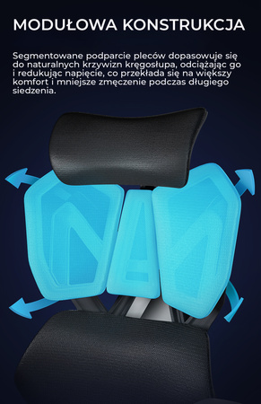 Fotel ergonomiczny gamingowy Angel Furia PRO