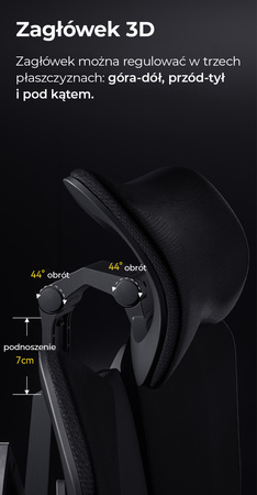 Fotel ergonomiczny gamingowy Angel Furia Grey