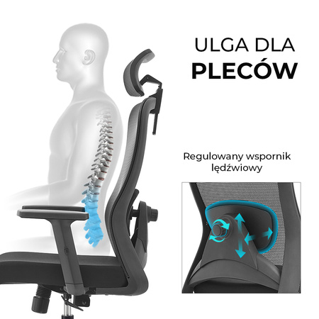 Fotel biurowy ergonomiczny ANGEL grOm
