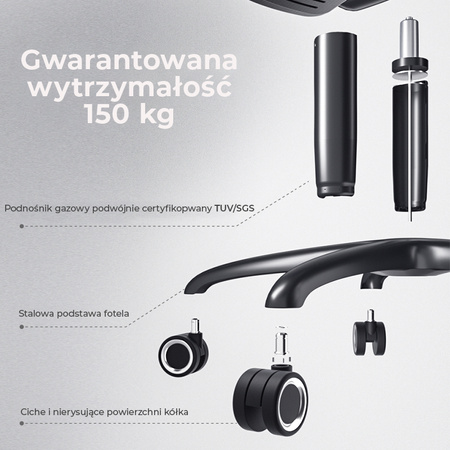 Fotel ergonomiczny gamingowy Angel Furia Black