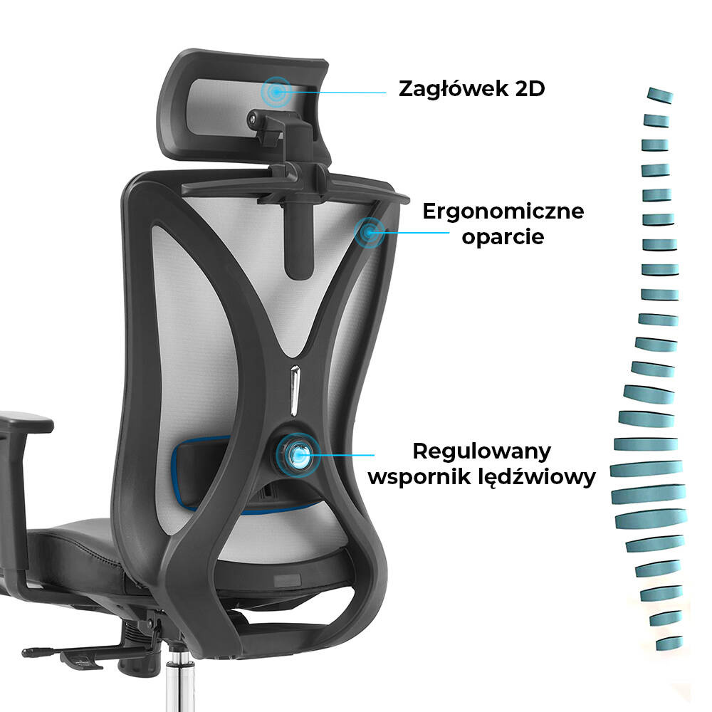 ANGEL GelatO - zagłówek 2D (regulacja 14 cm i pochylenie do 35°)