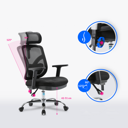 Fotel biurowy ergonomiczny ANGEL obrotowy jOkasta