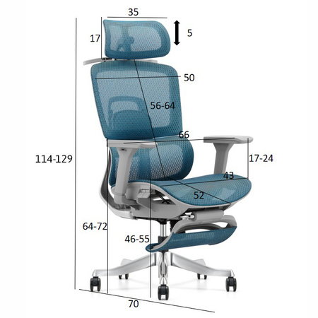 Fotel ergonomiczny ANGEL biurowy obrotowy Homer S