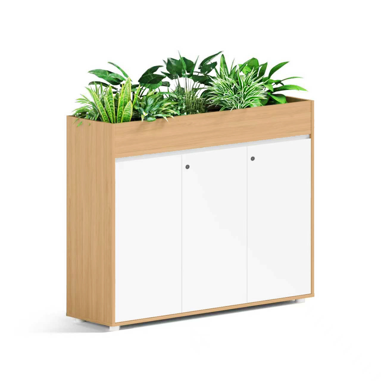 ANGEL Loft Work Light 120 — kwietnik biurowy z szafką