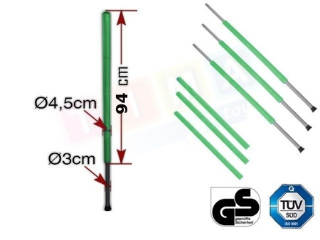Osłona na rury,pianka na słupki do trampoliny 920mm - zielona