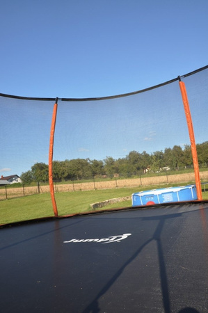 Trampolina Ogrodowa 487cm/16ft pomarańczowa Maxy Comfort Plus Z Wewnętrzną siatką
