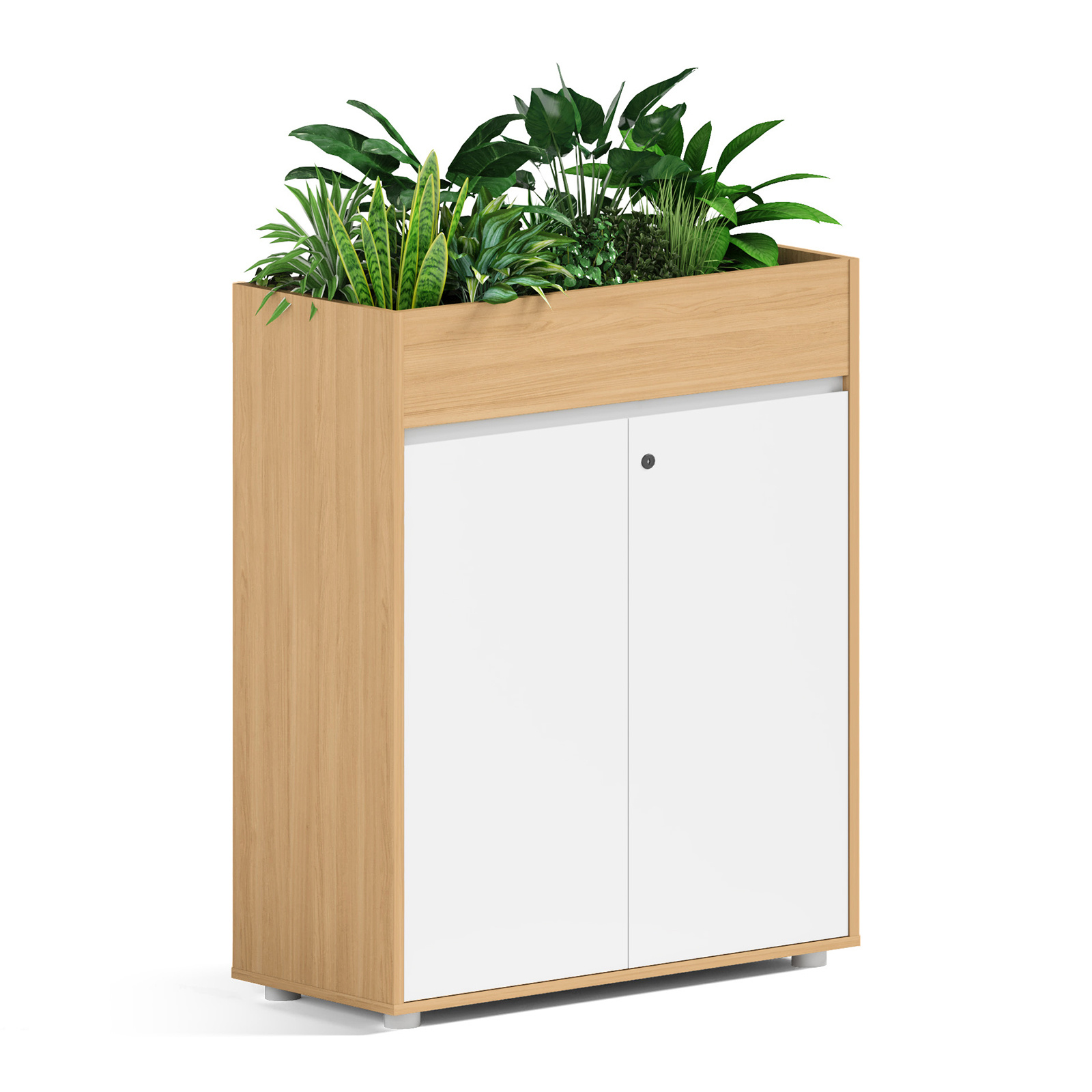 ANGEL Loft Work Light 80 — kwietnik biurowy z szafką