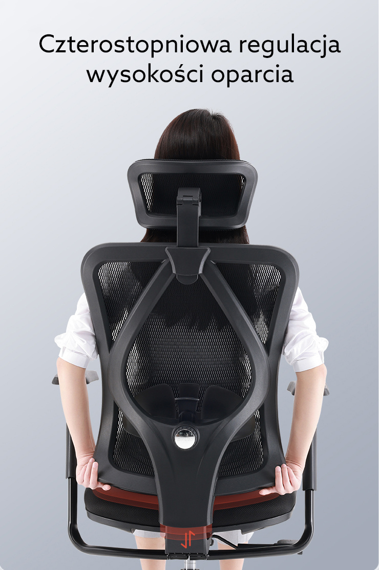 ANGEL Europa 2.0 – czterostopniowa regulacja wysokości oparcia