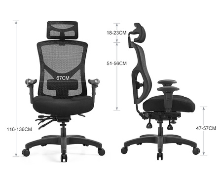 Fotel biurowy ergonomiczny Angel obrotowy ergOmed