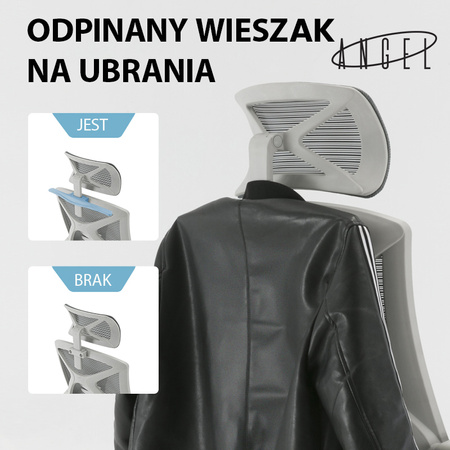Fotel ergonomiczny ANGEL biurowy obrotowy Spino czarny