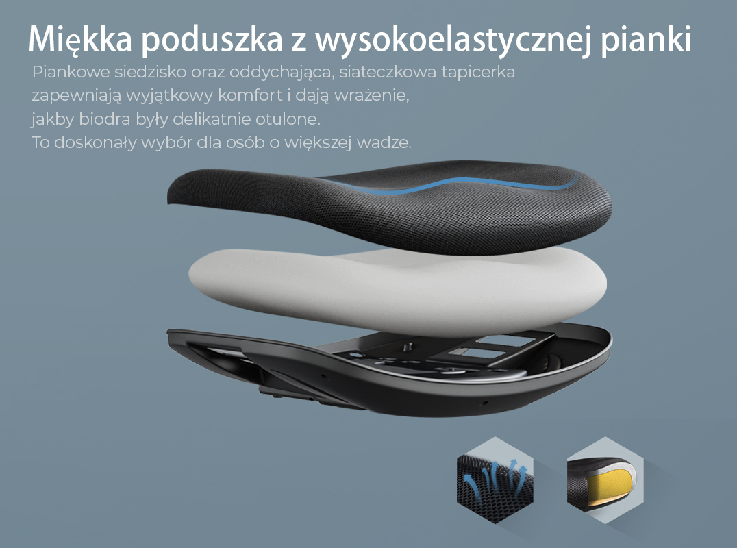 ANGEL Dakota 2.0 - siedzisko z pianki wysokoelastycznej, profil W-shape