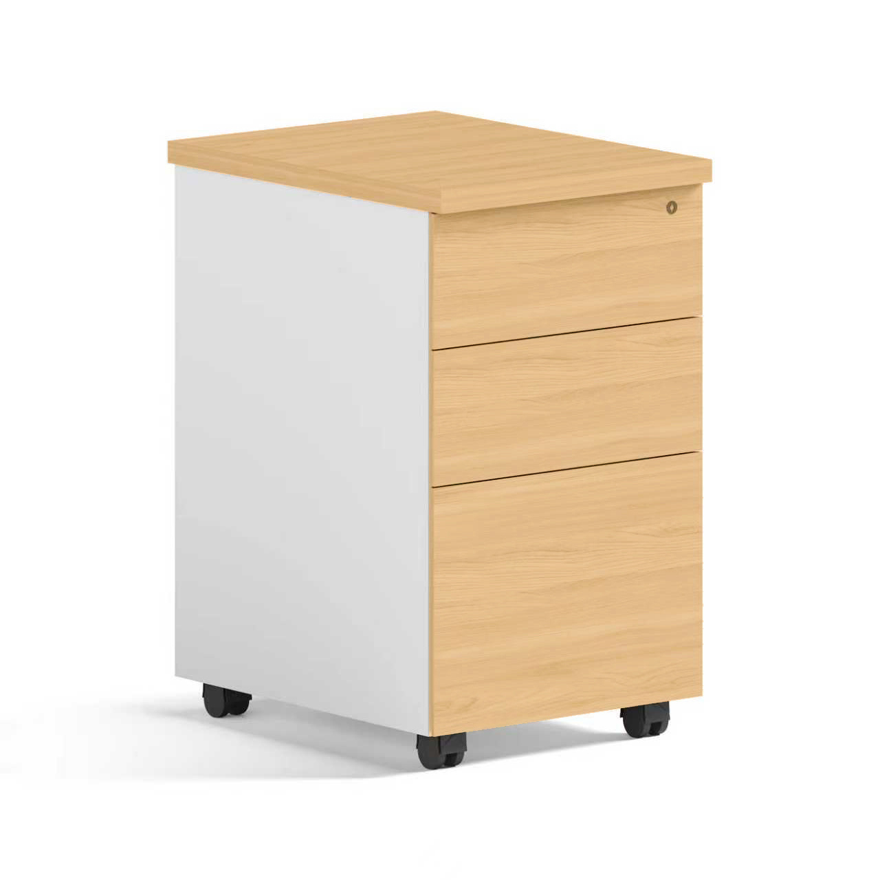 ANGEL Loft Work Dark — kontener biurowy z 3 szufladami na kółkach