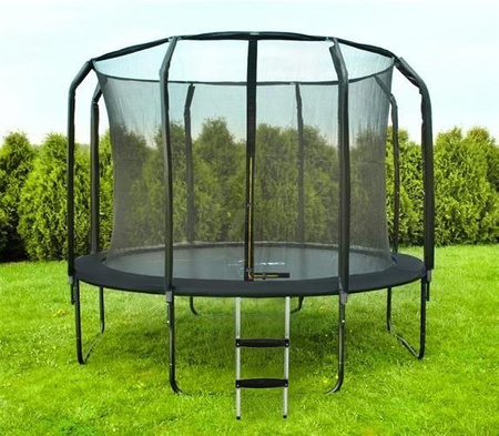 Trampolina Ogrodowa Model Exclusive 374cm/12FT Dla Dzieci Z Wzmacnianą Siatką