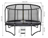 Trampolina Ogrodowa Model Exclusive 374cm/12FT Dla Dzieci Z Wzmacnianą Siatką