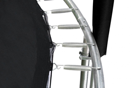 Trampolina Ogrodowa 244 cm / 8 FT Maxy Comfort Czarna Z Wewnętrzną Siatką