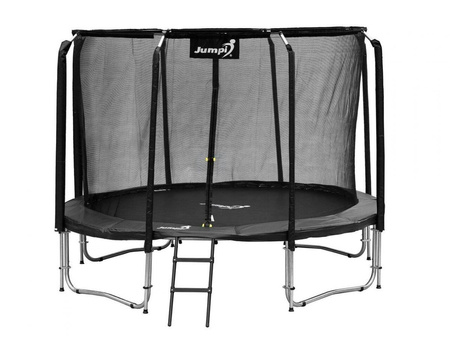 Trampolina Ogrodowa 244 cm / 8 FT Maxy Comfort Czarna Z Wewnętrzną Siatką