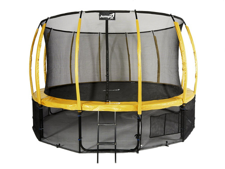 Trampolina Ogrodowa Jumpi 487cm/16FT Maxy Comfort Plus Żółta Z Wewnętrzną Siatką